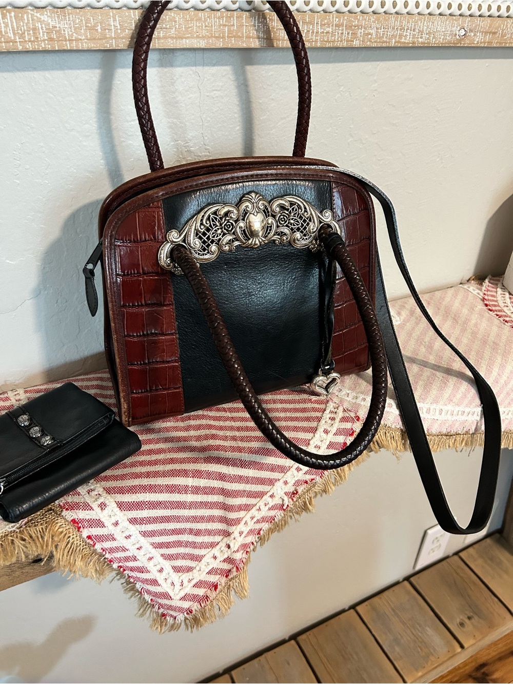 vintage Brighton bundle Chantilly satchel handbag with “pretty tough” wallet